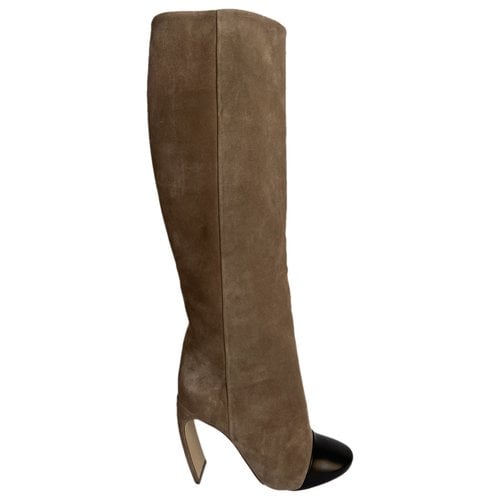 Pre-owned Lanvin Boots In Beige
