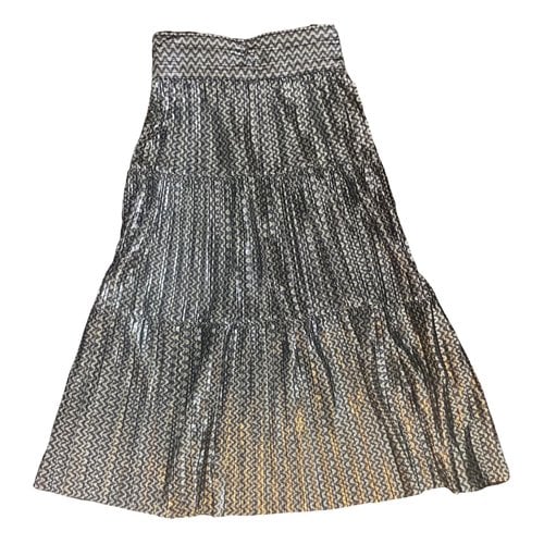 Pre-owned Ba&sh Maxi Skirt In Metallic