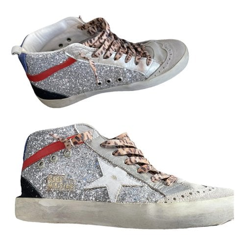 Pre-owned Golden Goose Glitter Trainers In Metallic
