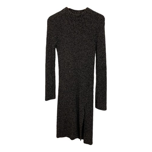 Pre-owned Bcbg Max Azria Wool Mid-length Dress In Black