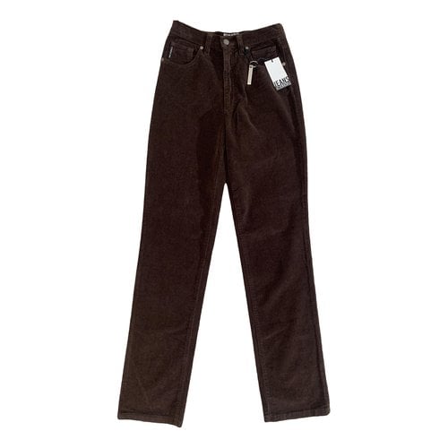 Pre-owned Iceberg Straight Jeans In Brown