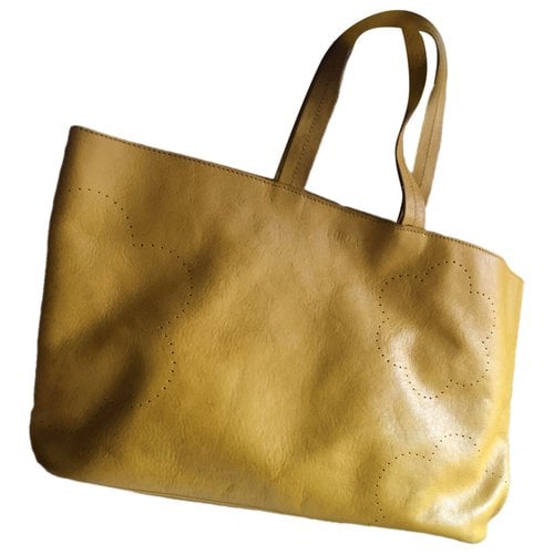 Pre-owned Furla Leather Tote In Yellow