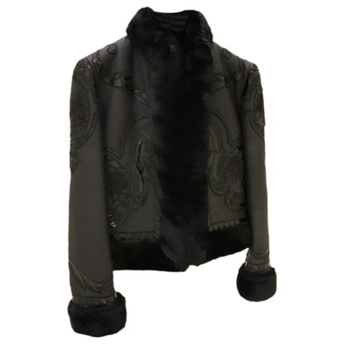 Pre-owned Valentino Leather Jacket In Black