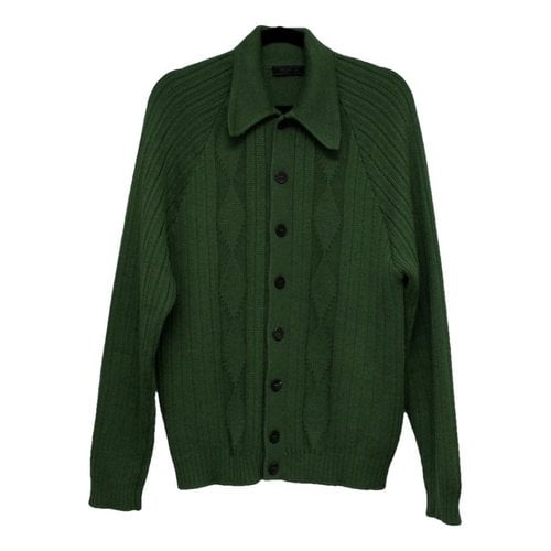 Pre-owned Prada Wool Knitwear & Sweatshirt In Green
