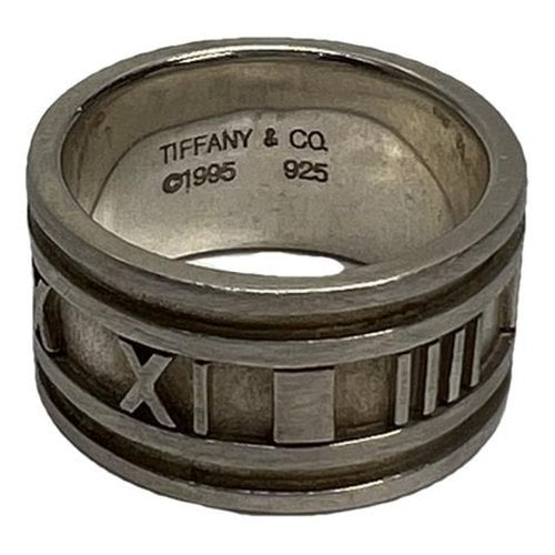 Pre-owned Tiffany & Co Atlas Silver Ring
