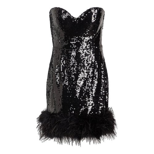 Pre-owned 8 By Yoox Glitter Mini Dress In Black