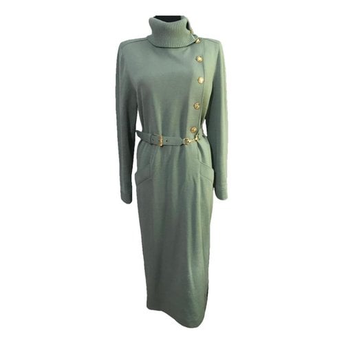 Pre-owned Luisa Spagnoli Wool Maxi Dress In Green