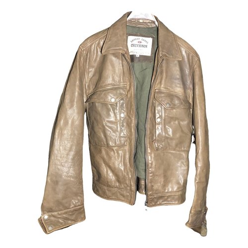 Pre-owned Chevignon Leather Coat In Brown