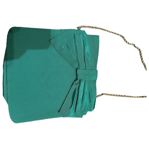 Pre-owned Nina Ricci Silk Handbag In Green