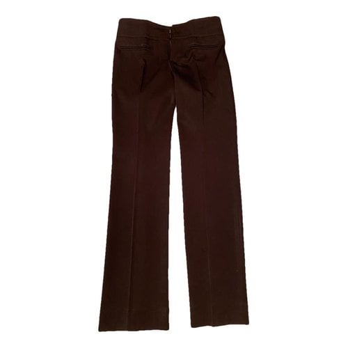 Pre-owned Gucci Wool Trousers In Brown