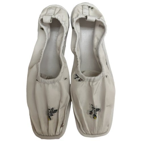 Pre-owned Cecilie Bahnsen Ballet Flats In White