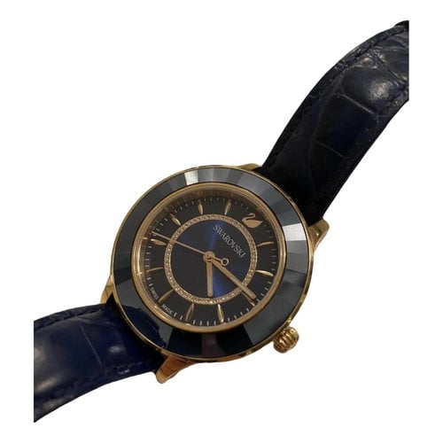 Pre-owned Swarovski Watch In Navy