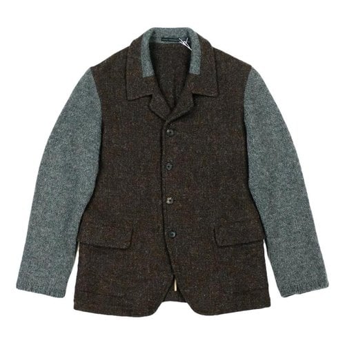 Pre-owned Yohji Yamamoto Tweed Jacket In Brown