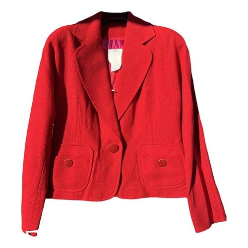 Pre-owned Christian Lacroix Wool Suit Jacket In Red
