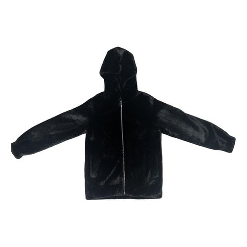 Pre-owned Helmut Lang Faux Fur Coat In Black