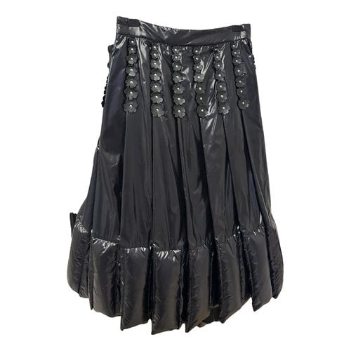 Pre-owned Moncler Maxi Skirt In Black