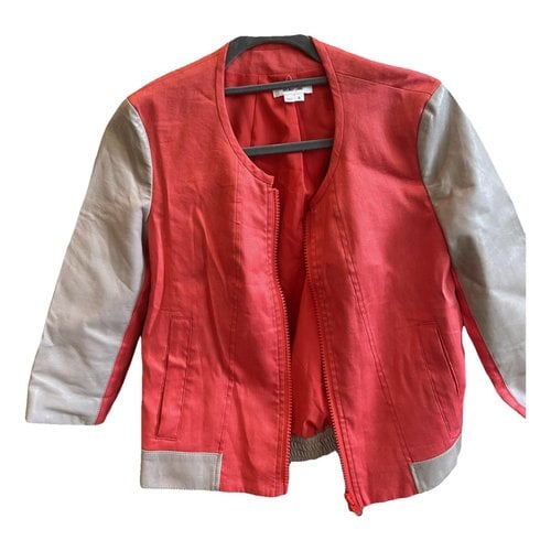 Pre-owned Helmut Lang Leather Jacket In Red