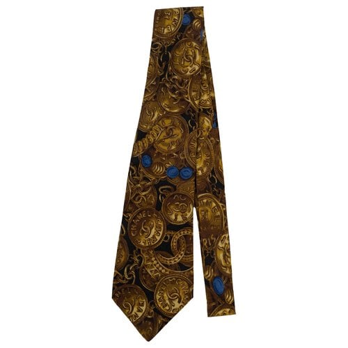 Pre-owned Chanel Silk Tie In Gold