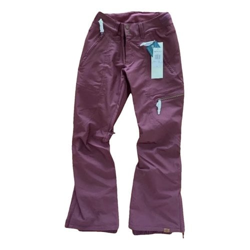 Pre-owned Roxy Trousers In Purple