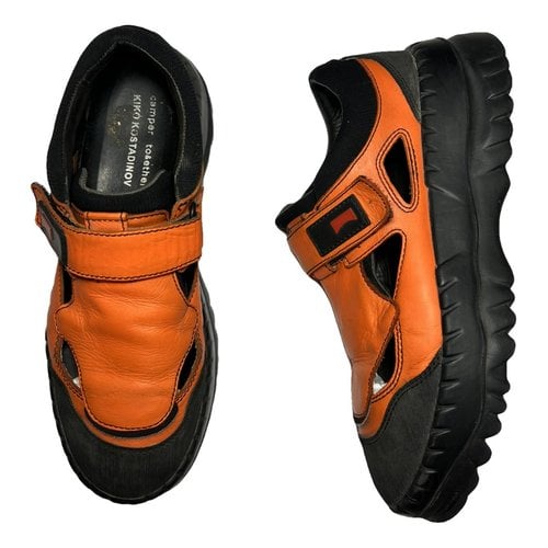 Pre-owned Kiko Kostadinov Leather Boots In Orange
