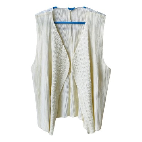 Pre-owned Pleats Please Vest In White