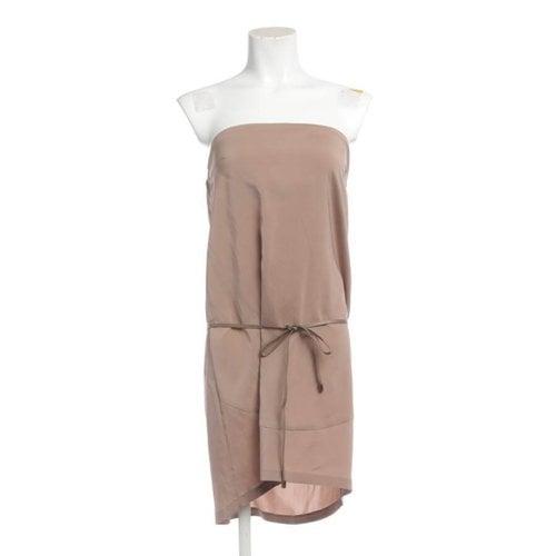 Pre-owned Brunello Cucinelli Silk Dress In Brown