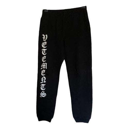 Pre-owned Vetements Trousers In Black