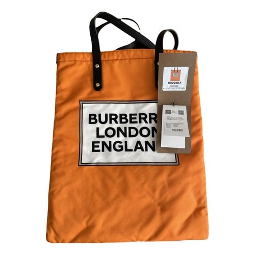 Pre-owned Burberry Handbag In Orange