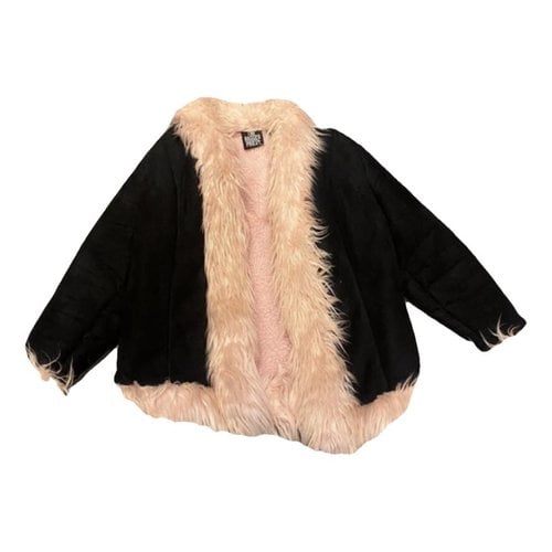 Pre-owned The Ragged Priest Faux Fur Coat In Black