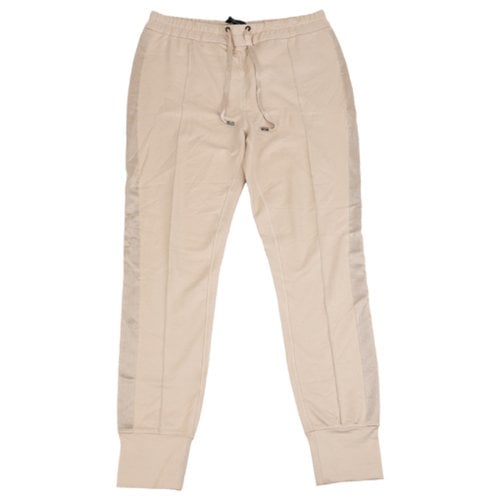 Pre-owned Tom Ford Silk Trousers In Beige