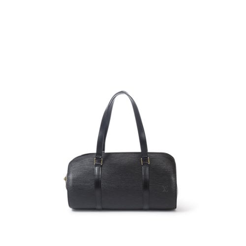 Pre-owned Louis Vuitton Soufflot Leather Handbag In Black