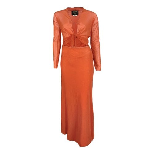 Pre-owned Jean Paul Gaultier Maxi Dress In Orange