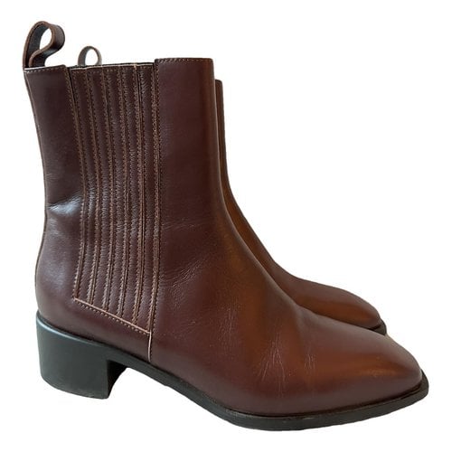 Pre-owned Aeyde Leather Boots In Brown