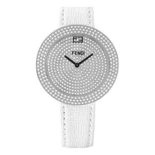 Pre-owned Fendi White Gold Watch