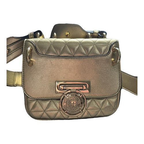 Pre-owned Balmain Leather Crossbody Bag In Gold
