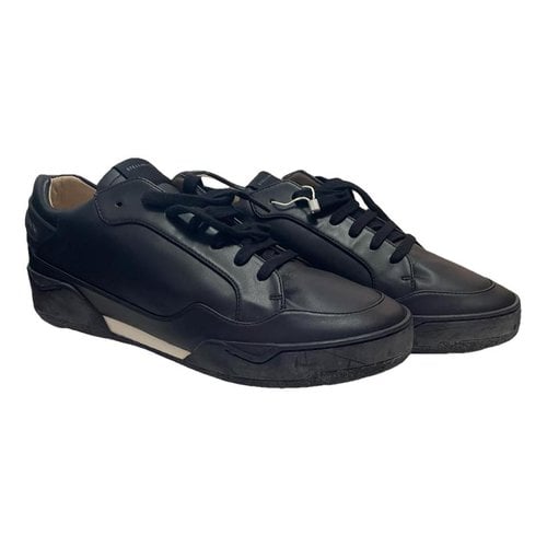 Pre-owned Stella Mccartney Leather Low Trainers In Black