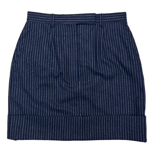 Pre-owned Thom Browne Wool Skirt In Blue