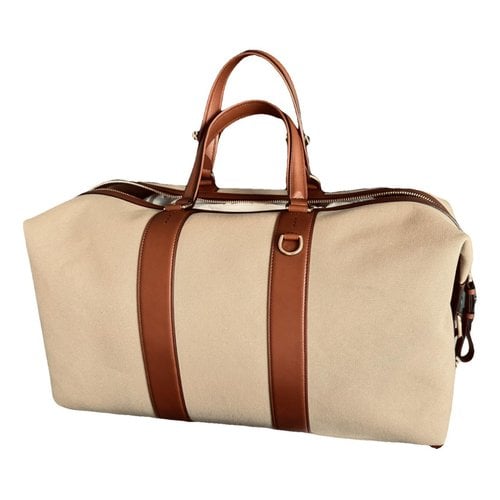 Pre-owned Ralph Lauren Cloth Travel Bag In Beige