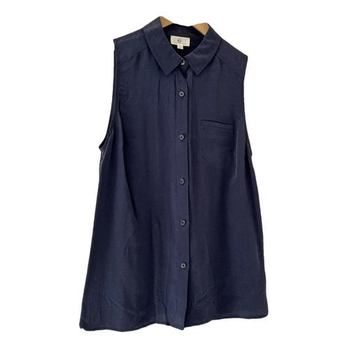 Pre-owned Ag Silk Blouse In Blue