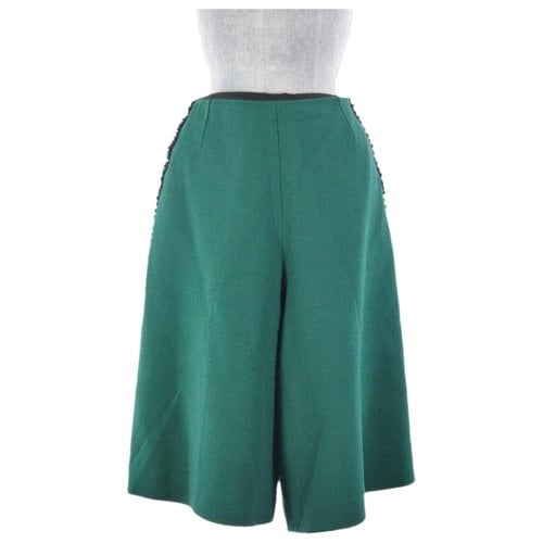Pre-owned Sonia Rykiel Linen Large Pants In Green