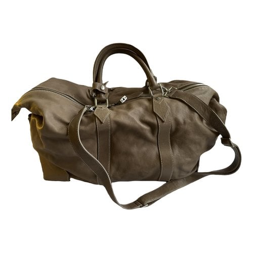 Pre-owned Vivienne Westwood Leather Weekend Bag In Grey