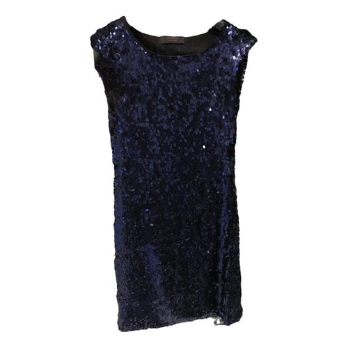 Pre-owned Kate By Laltramoda Glitter Mini Dress In Blue