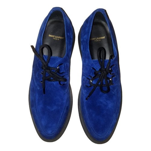 Pre-owned Saint Laurent Lace Ups In Blue