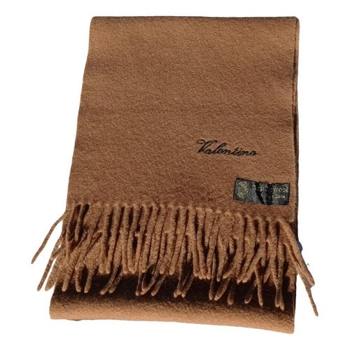 Pre-owned Valentino By Mario Valentino Wool Scarf In Camel