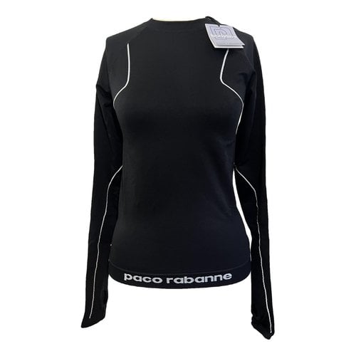 Pre-owned Paco Rabanne Jersey Top In Black