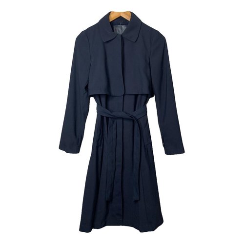 Pre-owned Dawn Levy Trench Coat In Blue