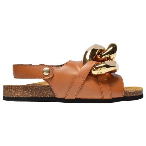 Pre-owned Jw Anderson Leather Sandal In Brown