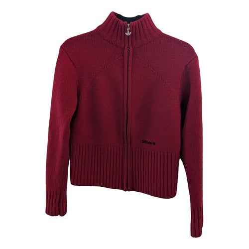 Pre-owned Adidas Originals Wool Cardigan In Red