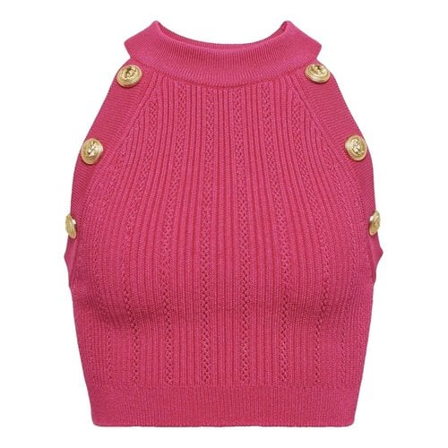 Pre-owned Balmain Blouse In Pink