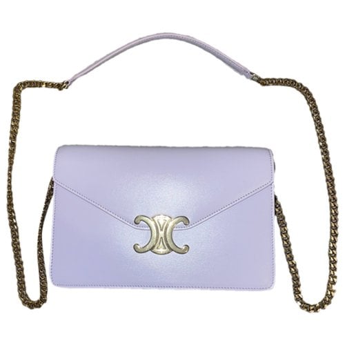 Pre-owned Celine Leather Crossbody Bag In Purple